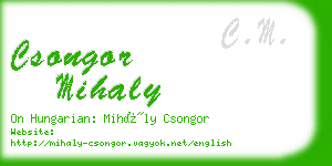 csongor mihaly business card